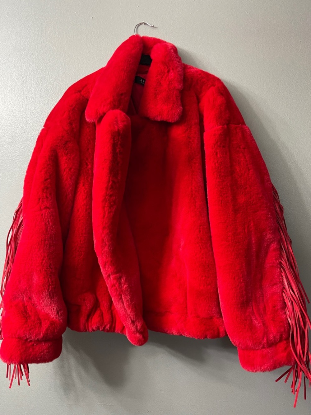 AKIRA Label Time To Shine Fringe Faux Fur Coat is made from a plush faux fur - Picture 3 of 8